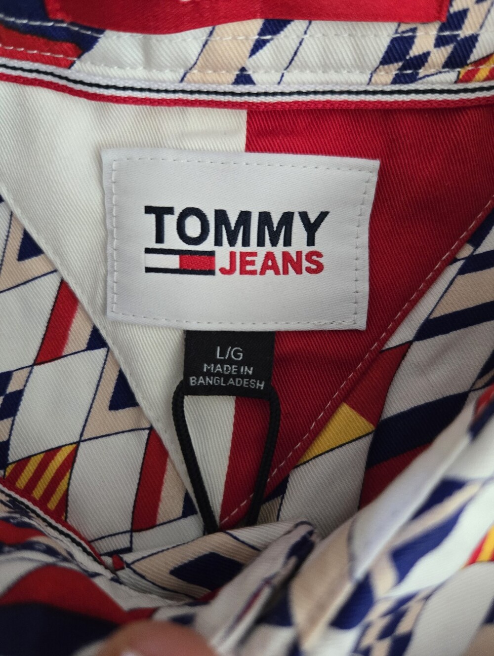 Tommy Jeans Men's RLX COLOR Block Rugby/Skate Button Down Shirt Large NEW - Picture 9 of 15